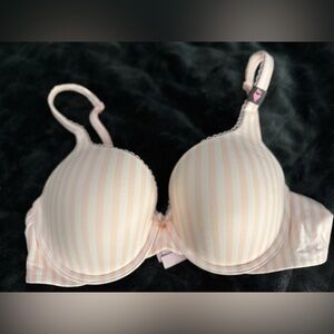 Victoria's Secret Body by Victoria Pink & White striped Bra